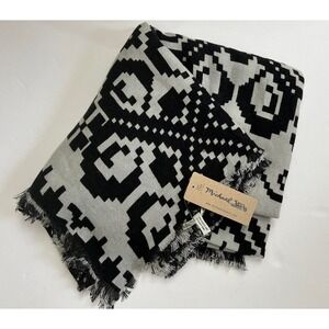 Michael Stars Folk Art Wrap ~One Size ~Black Gray ~NEW With Tags ~Boho Hippie